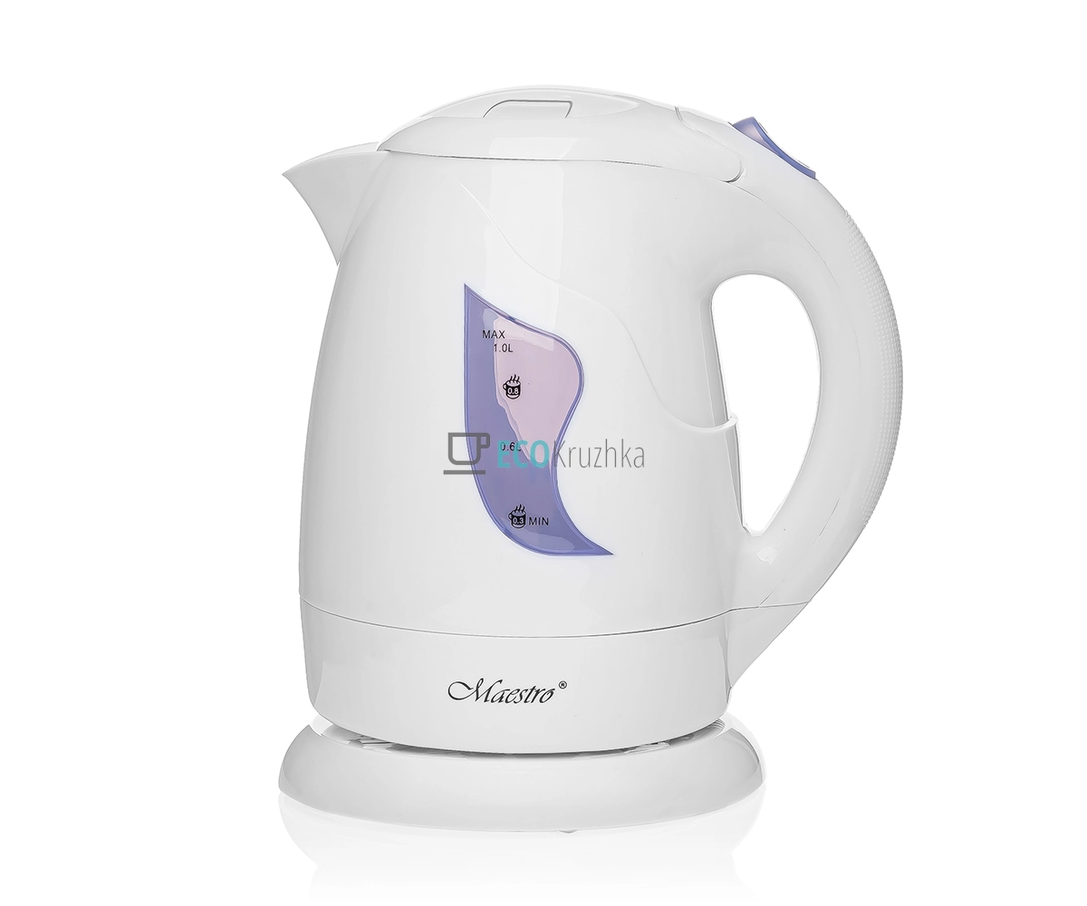 Електричний чайник 1л 850 Вт Біло-Фіолетовий Maesrto MR-011 Електричний чайник 1л 850 Вт Біло-Фіолетовий Maesrto MR-011