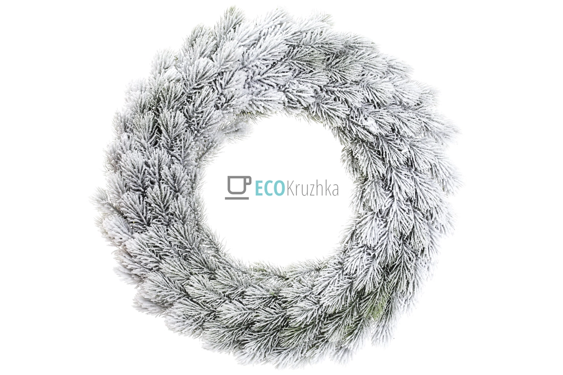 Вінок із засніженої хвої, 48 см (122-108) Вінок із засніженої хвої, 48 см (122-108)