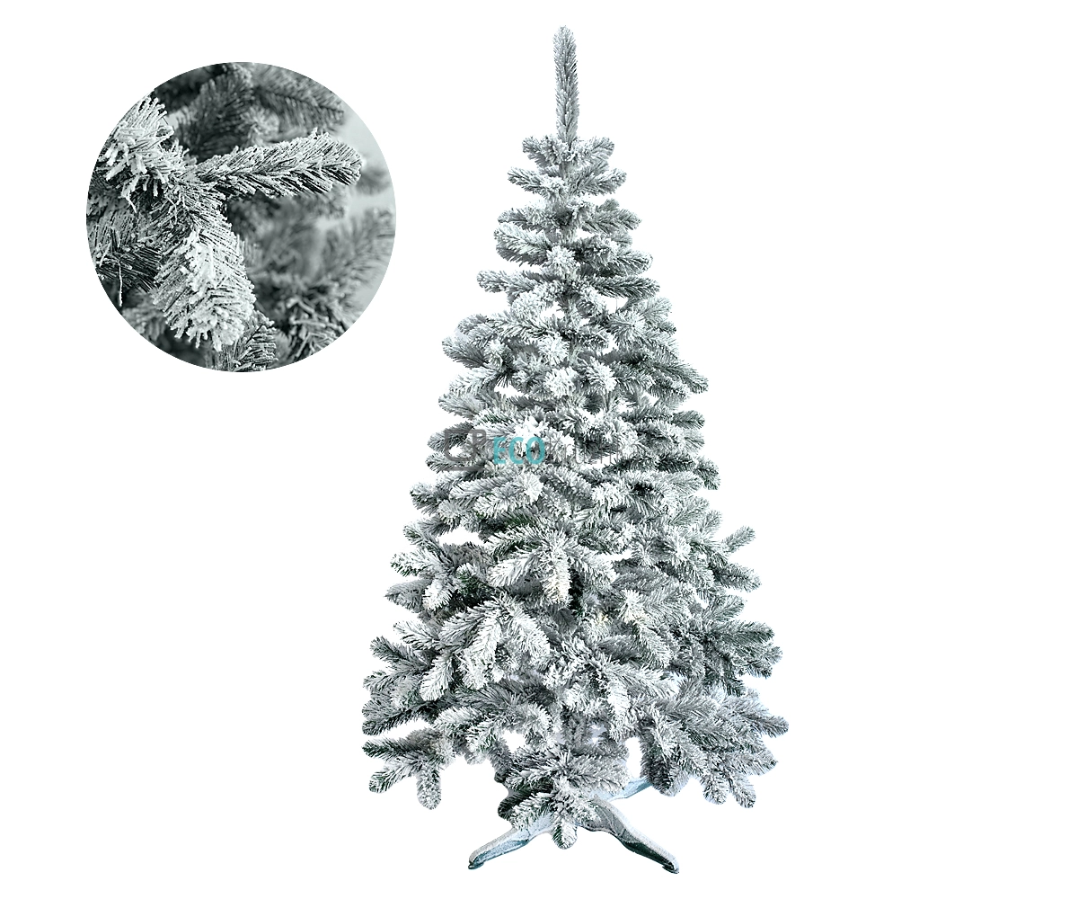 Штучна ялинка "Snow covered" 1.5 м пишна новорічна ялинка 208 гілок Білий (21171)