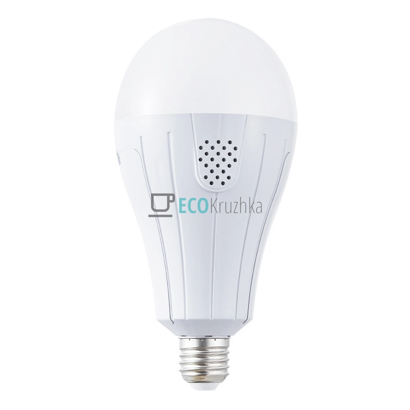 Яскрава лампочка з акумулятором 2x18650 20w Led лампа E27 (Y3920)