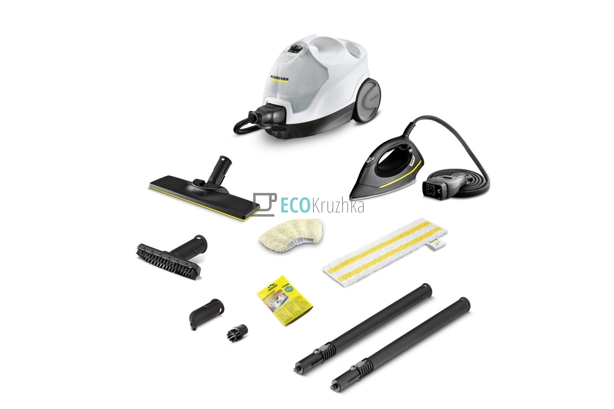 Karcher Пароочисник SC 4 EasyFix Iron, 2000Вт, 800мл, 3.5Бар, праска в компл, біло-чорний