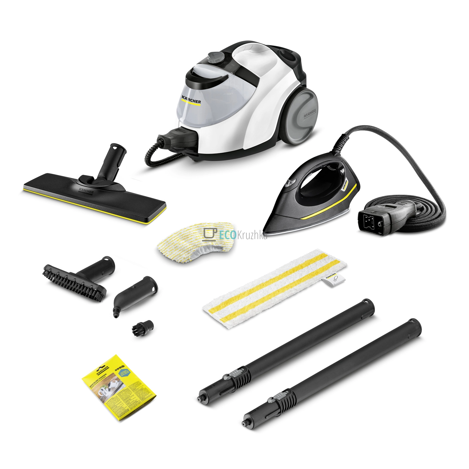 Karcher Пароочисник SC 5 EasyFix Iron, 2250Вт, 1500мл, 4.2Бар, праска, швабра, білий