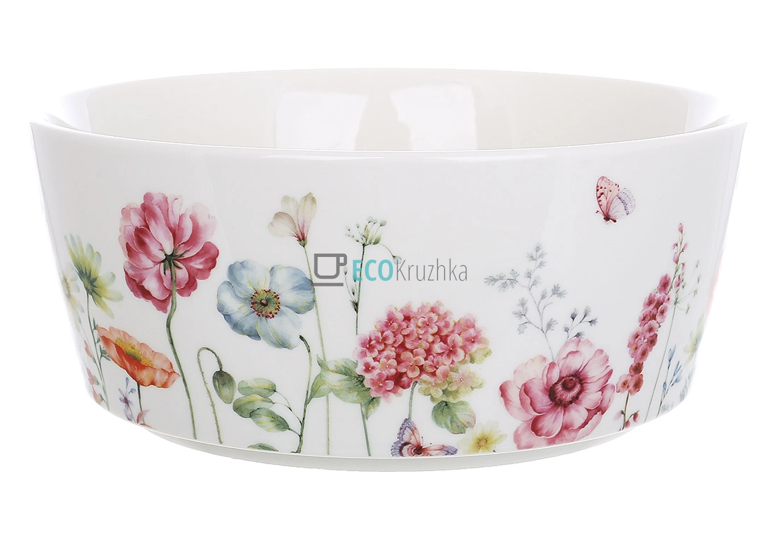 Порцеляновий салатник Bonadi Flower Garden 1.9 л великий (K042)