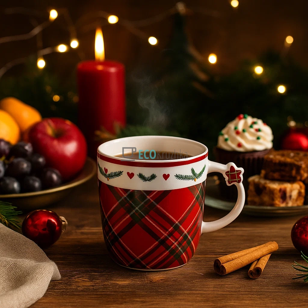 Порцелянова чашка 360 мл Happy Holidays у подарунковій коробці (311-112)