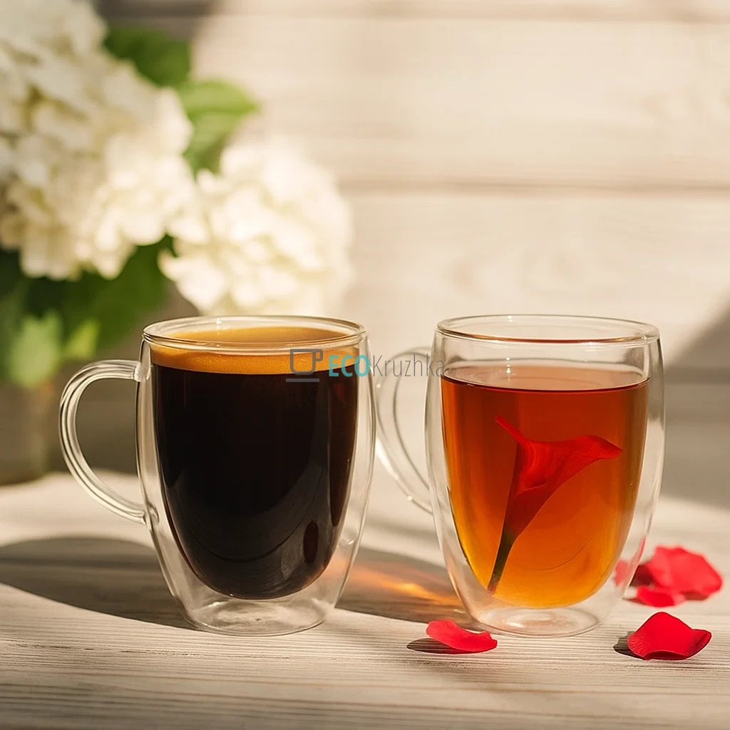 Набір чашок 350 мл Tea з подвійним дном Edenberg EB-19543