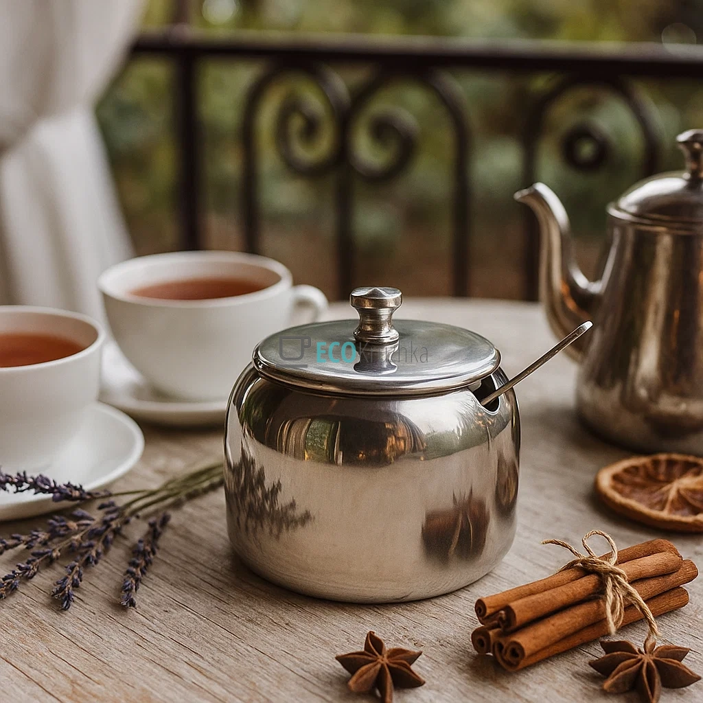 Цукорниця нержавіюча 150 мл з ложкою Frico FRU-061 Цукорниця нержавіюча 150 мл з ложкою Frico FRU-061