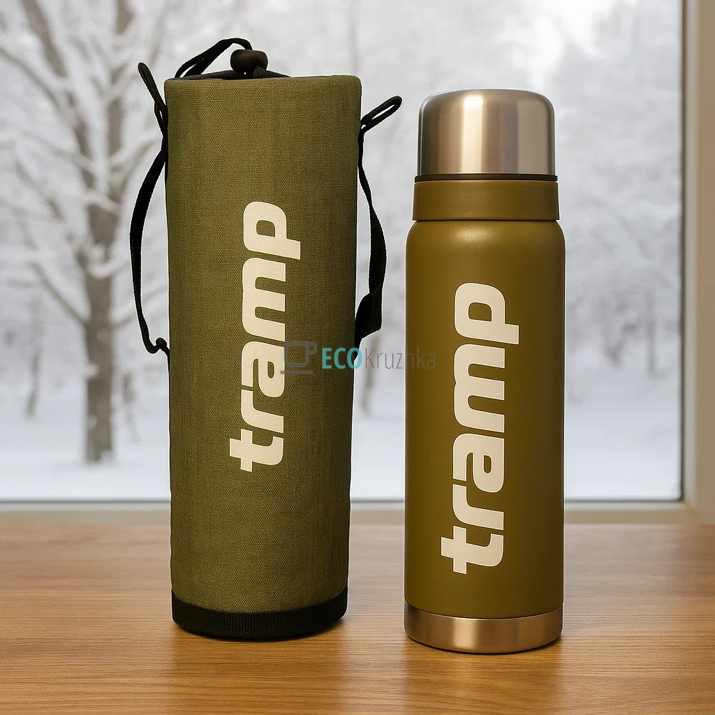 Термочохол для термоса Tramp 900 мл Оливковий TRA-290-olive-melange