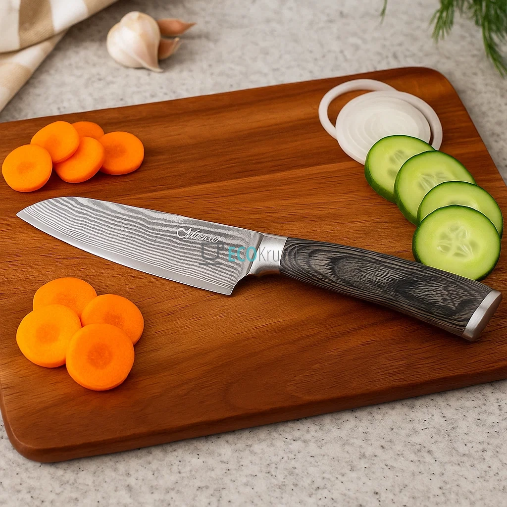 Ніж Santoku Maestro 12.5 см з дамаської сталі MR-1482