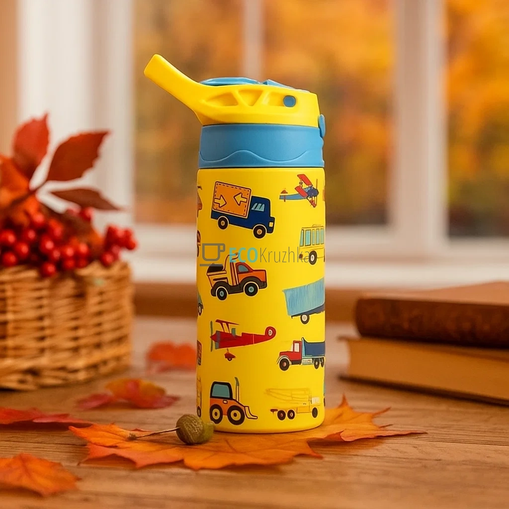 Термос дитячий поїлка з трубочкою 300 мл Жовта (MT-3453F) Термос дитячий поїлка з трубочкою 300 мл Жовта (MT-3453F)