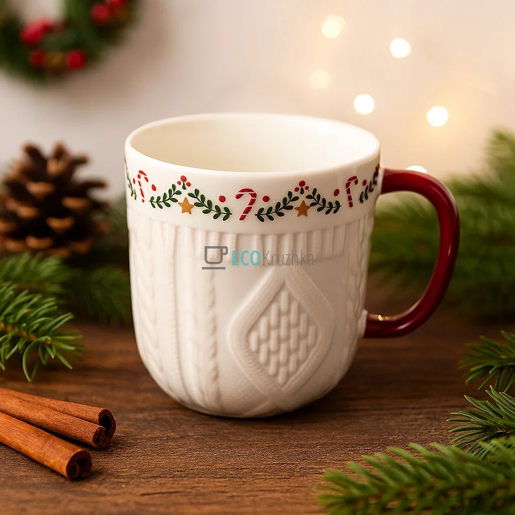 Порцеляновий кухоль "Happy Holidays" з в Порцеляновий кухоль "Happy Holidays" з в