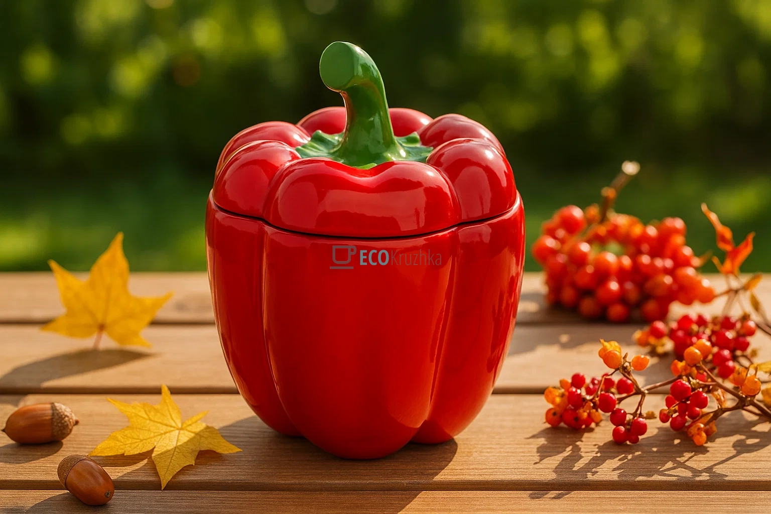 Банка керамічна "Pepper" 1.2л, Червоний (928-077)