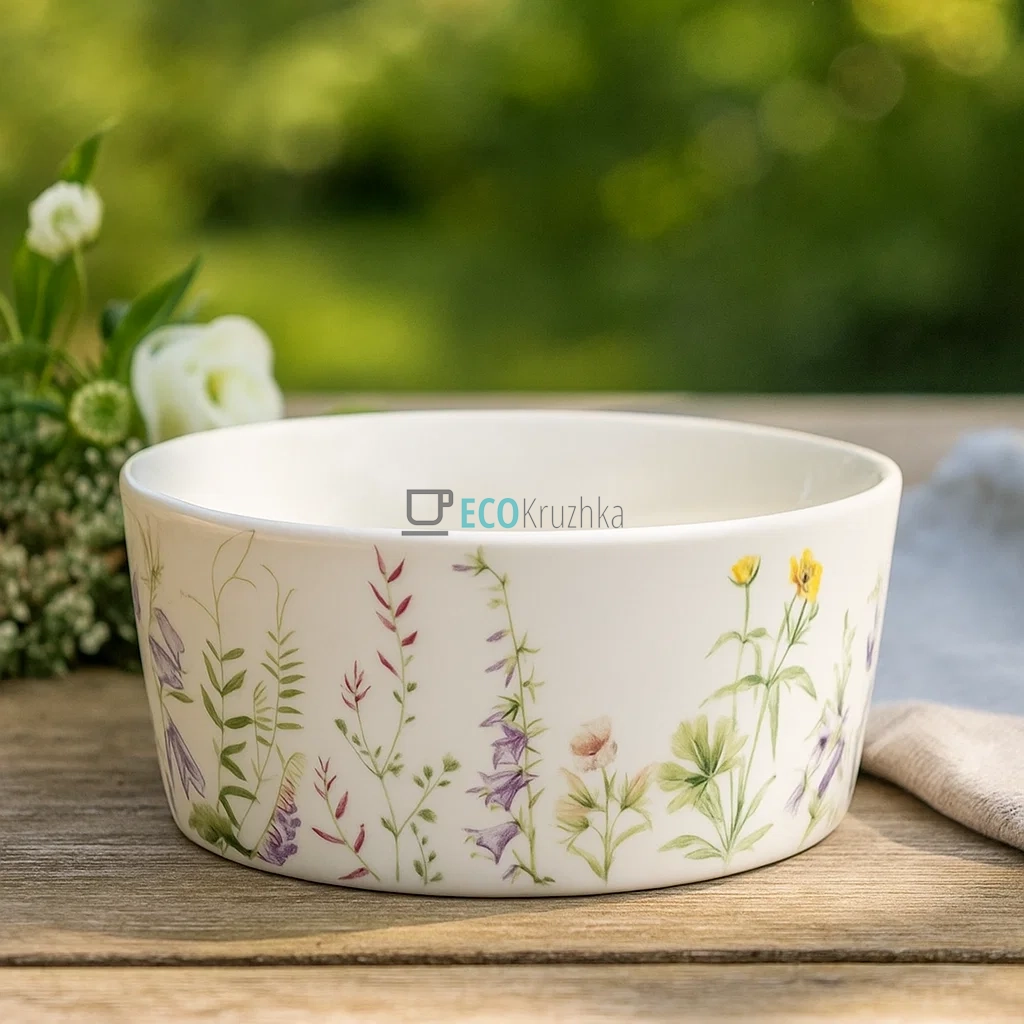 Салатник порцеляновий D15 х 7.5см Floral (K028) Салатник порцеляновий D15 х 7.5см Floral (K028)