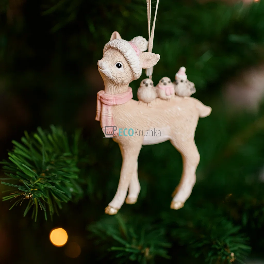 Декоративна підвісна фігурка "Лісові друзі" – 9 см, бежево-рожевий колір (Модель 707-985) Декоративна підвісна фігурка "Лісові друзі" – 9 см, бежево-рожевий колір (Модель 707-985)