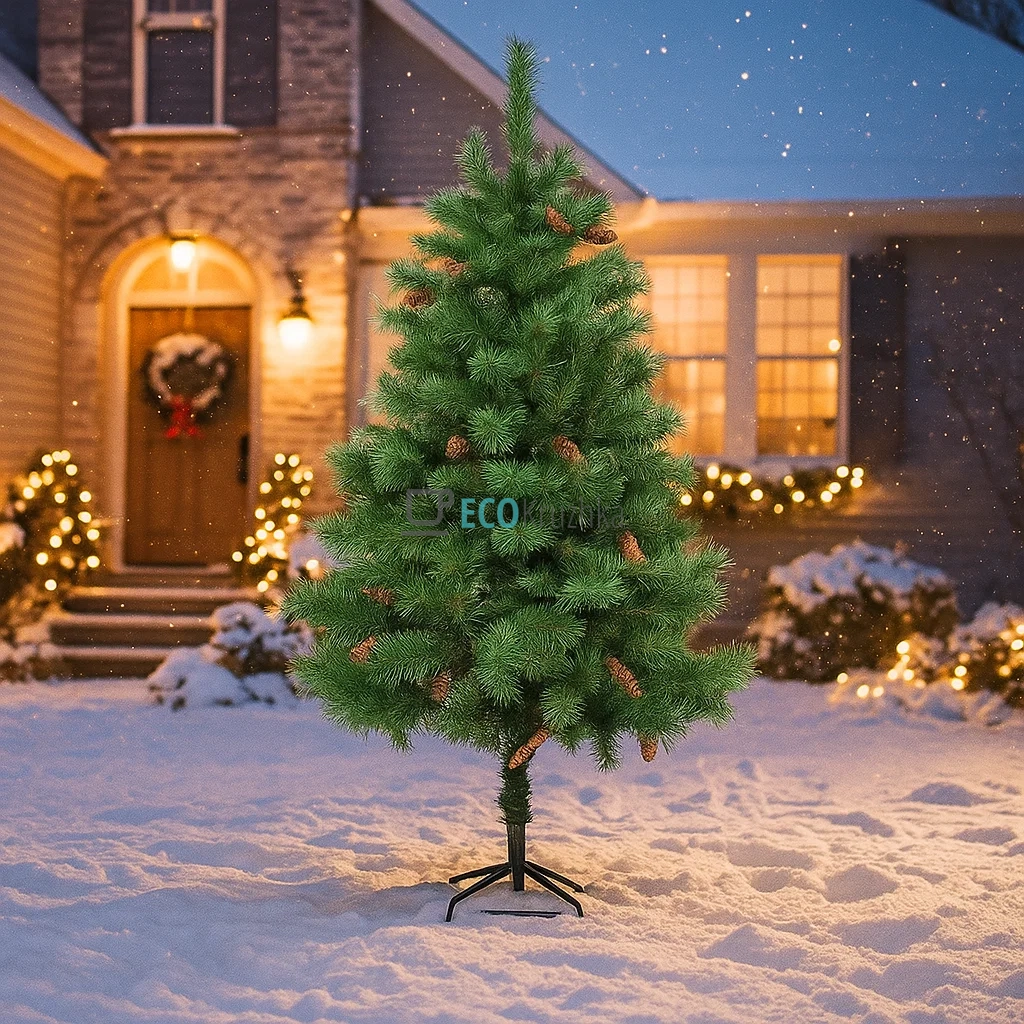 Штучна ялинка "Барокко" 180 см, 567 гілок, на металевій підставці, стильна новорічна ялинка 840-182 Штучна ялинка "Барокко" 180 см, 567 гілок, на металевій підставці, стильна новорічна ялинка 840-182