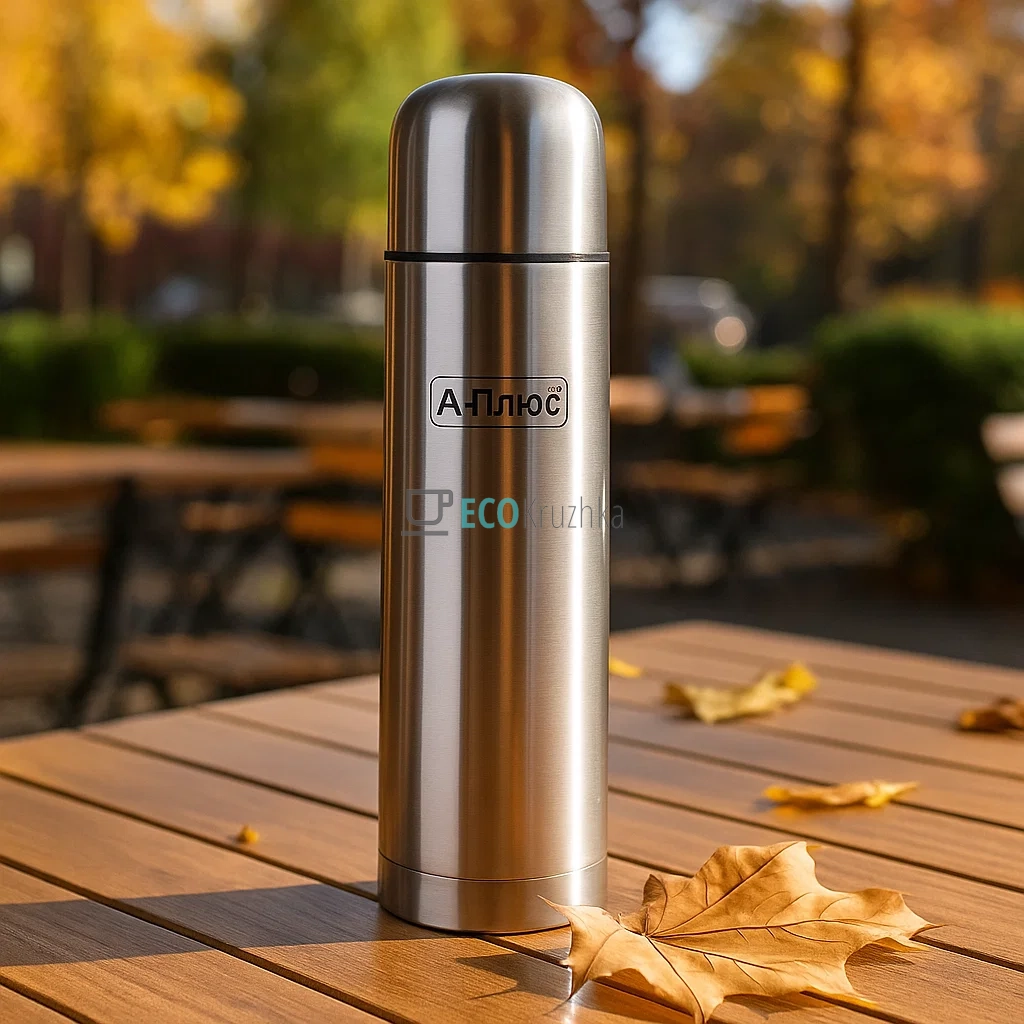 Термос з чашкою та чохлом 750 мл A-Plus 1753L Термос з чашкою та чохлом 750 мл A-Plus 1753L
