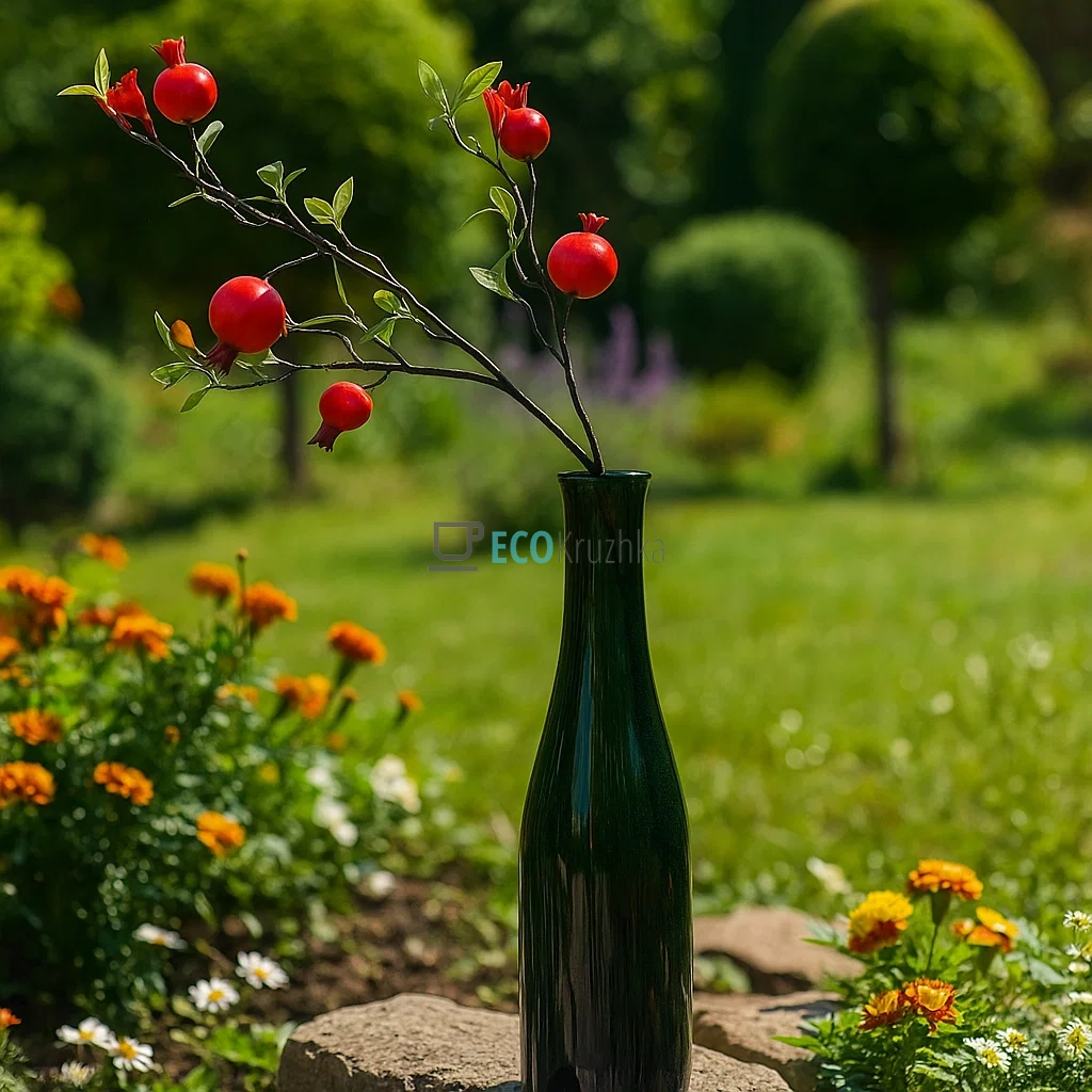 Гілка Гранату декоративна з плодами і суцвіттями, 77 см (арт. 119-022) Гілка Гранату декоративна з плодами і суцвіттями, 77 см (арт. 119-022)