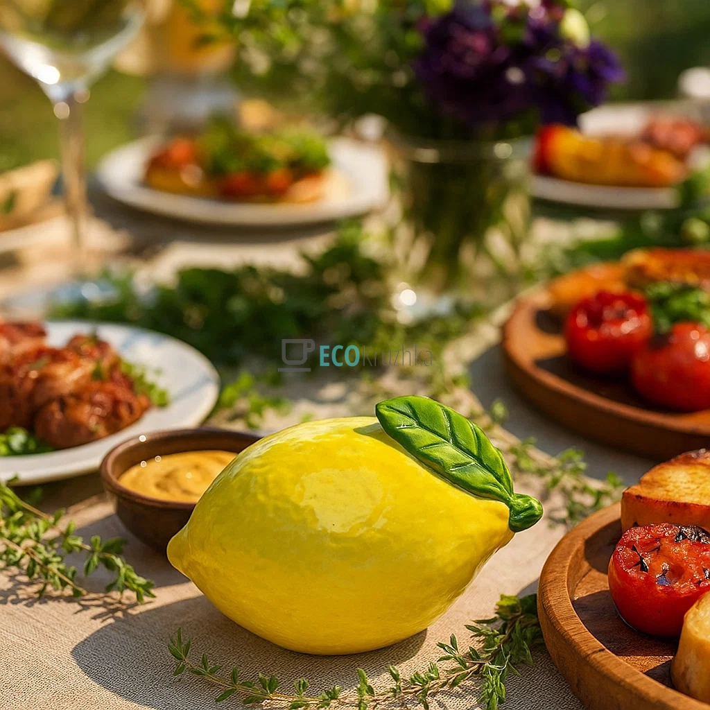 Керамічний декор "Жовтий лимон" 7.5x5x5 см (HA9-123) Керамічний декор "Жовтий лимон" 7.5x5x5 см (HA9-123)