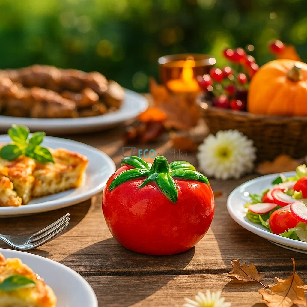 Керамічний декор "Червоний помідор" 6x6x5 см (HA9-129) Керамічний декор "Червоний помідор" 6x6x5 см (HA9-129)