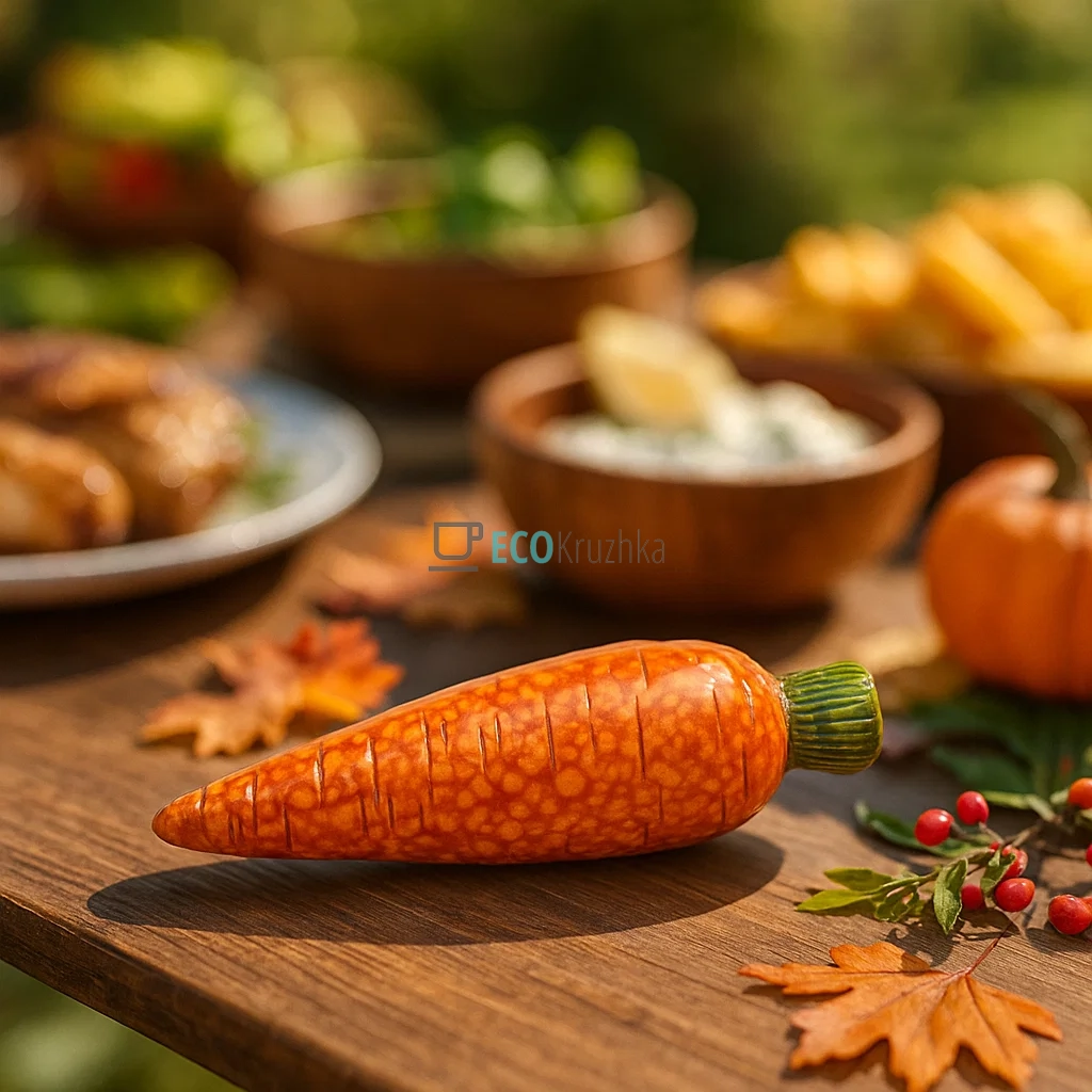 Керамічна декоративна Морква помаранчевого кольору, 4x4x14.5 см (HA9-122) Керамічна декоративна Морква помаранчевого кольору, 4x4x14.5 см (HA9-122)