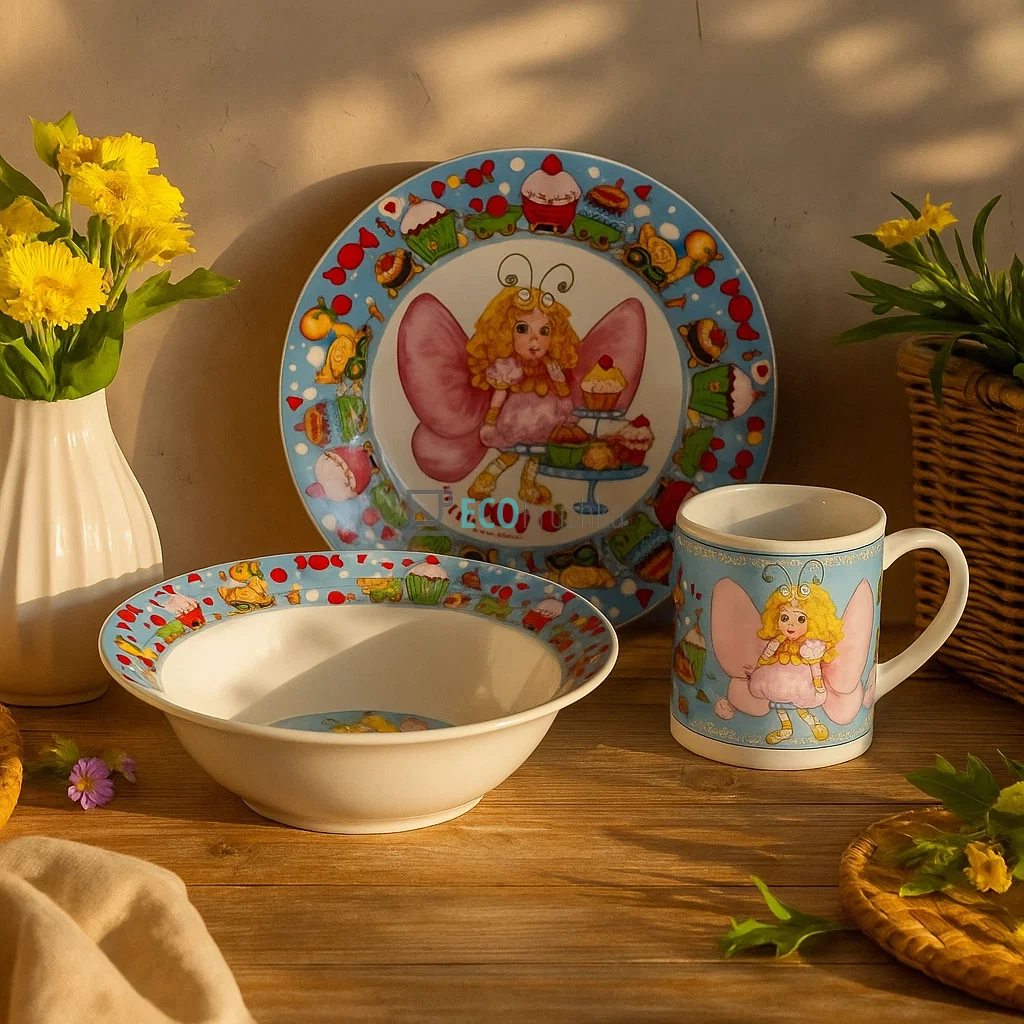 Дитячий фарфоровий посуд: набір з 3 предметів Фея CS170-11 Дитячий фарфоровий посуд: набір з 3 предметів Фея CS170-11