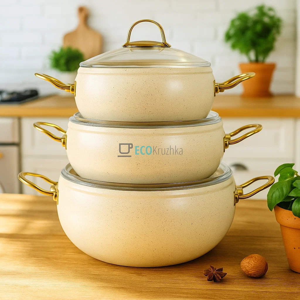 Набір каструль Edenberg 6 предметів з мармуровим антипригарним покриттям EB-12942 Набір каструль Edenberg 6 предметів з мармуровим антипригарним покриттям EB-12942