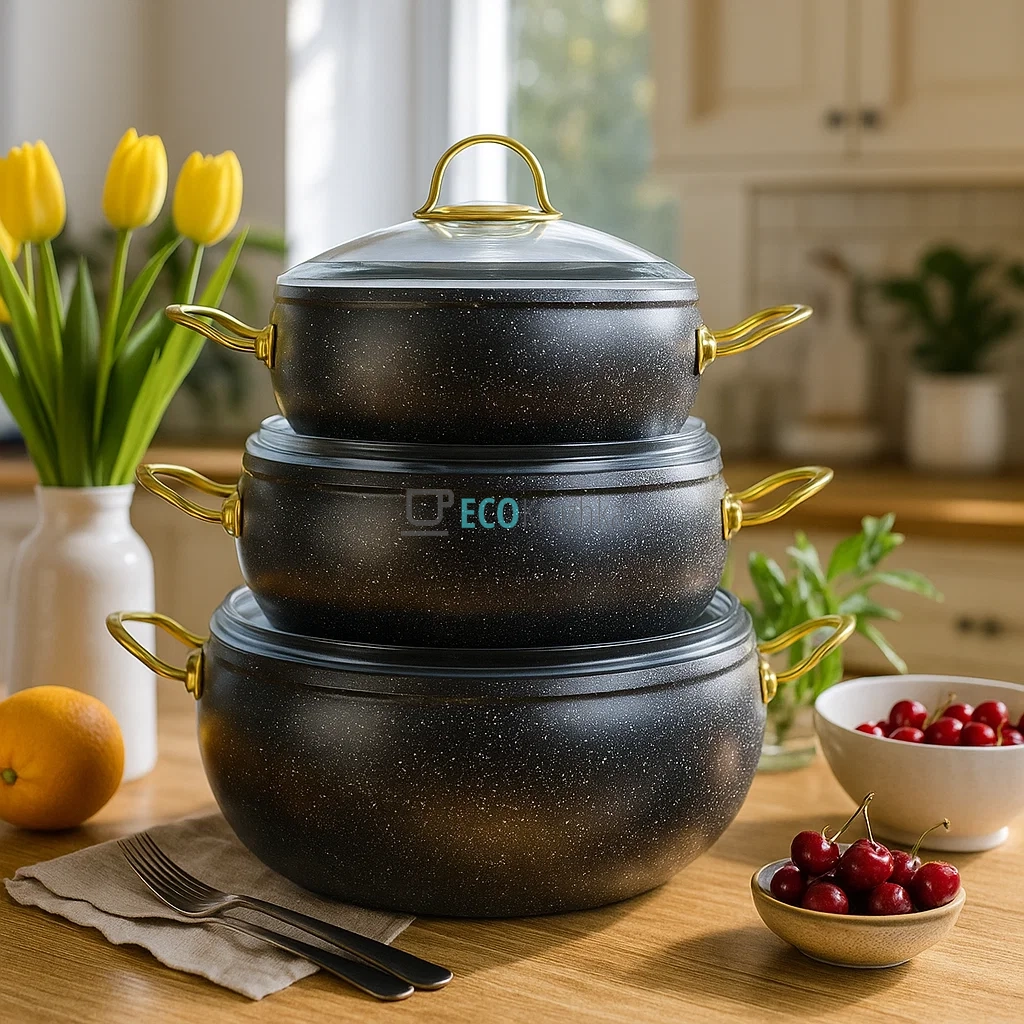 Набір каструль Edenberg 6 предметів з мармуровим антипригарним покриттям EB-12943 Набір каструль Edenberg 6 предметів з мармуровим антипригарним покриттям EB-12943