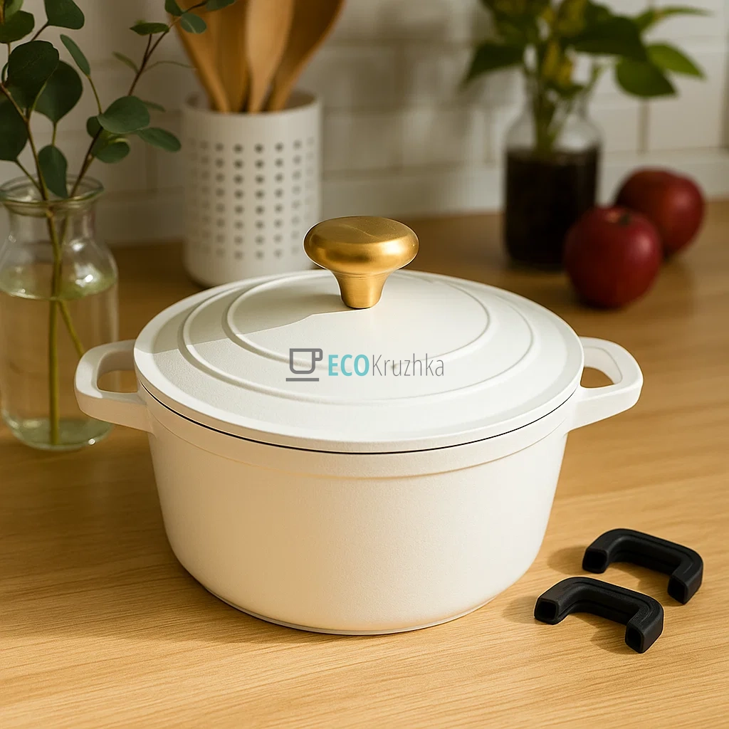 Каструля з мармуровим покриттям та алюмінієвою кришкою, 2.5 л (20 х 10 см) білий Edenberg EB-12091 Каструля з мармуровим покриттям та алюмінієвою кришкою, 2.5 л (20 х 10 см) білий Edenberg EB-12091