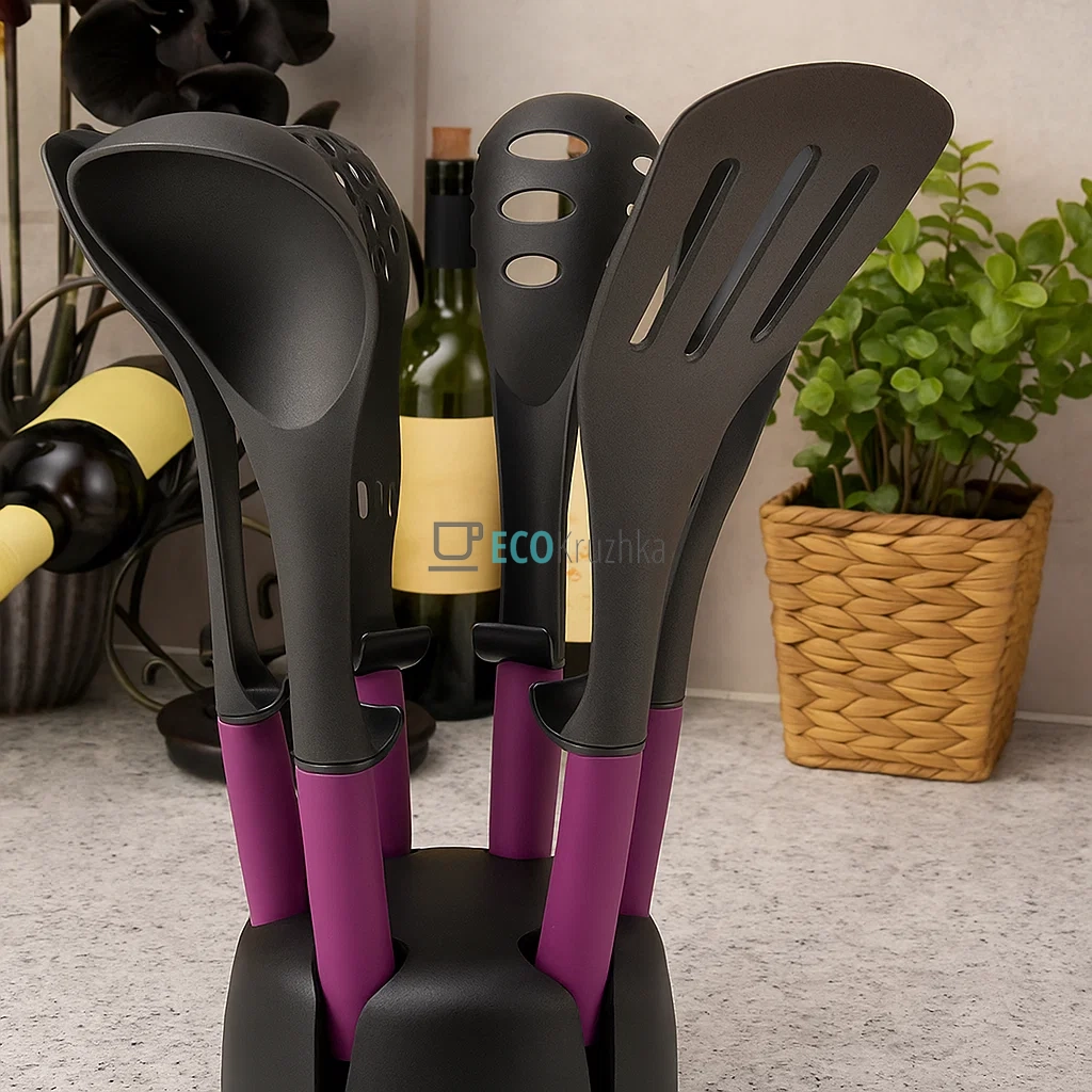 Набір кухонного приладдя Edenberg Violet 7 предметів ED3607violet Набір кухонного приладдя Edenberg Violet 7 предметів ED3607violet