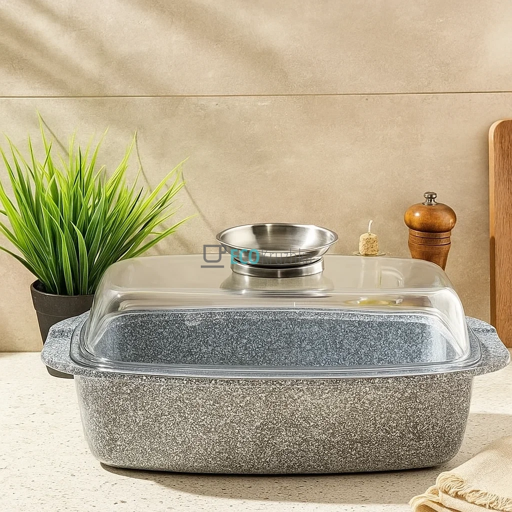 Гусятниця овальна 4.5 л з литого алюмінію з гранітним покриттям Edenberg (EB-8007) Гусятниця овальна 4.5 л з литого алюмінію з гранітним покриттям Edenberg (EB-8007)