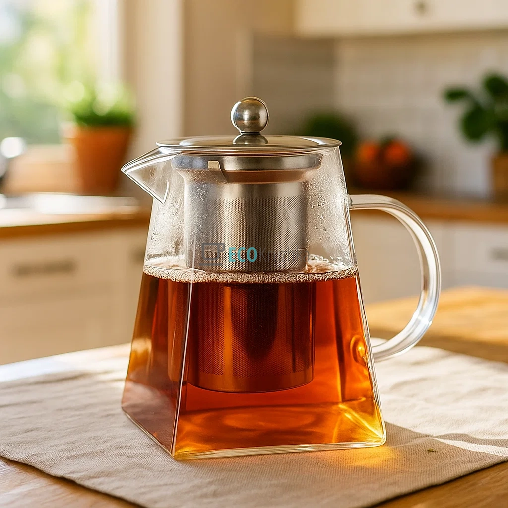 Чайник для заварювання скляний Чотирьохкутний 750мл Edenberg Прозорий EB-19022 Чайник для заварювання скляний Чотирьохкутний 750мл Edenberg Прозорий EB-19022