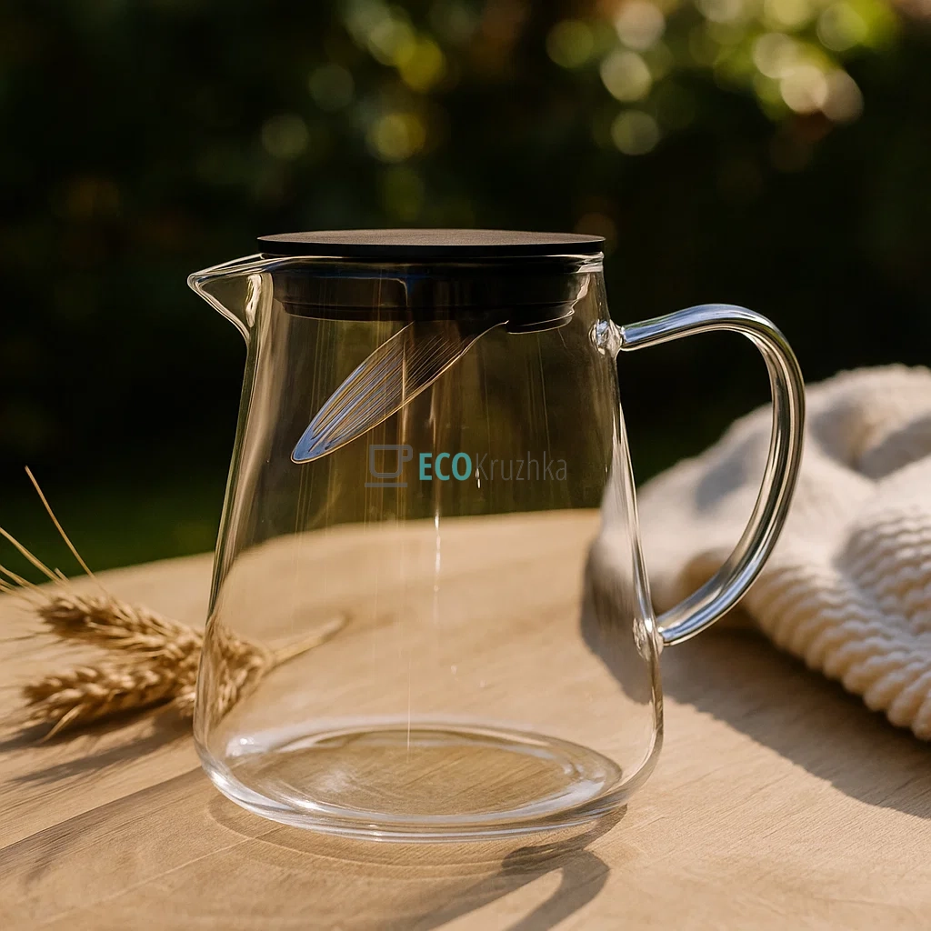 Чайник для заварювання скляний 750 мл Прозорий Edenberg EB-19042