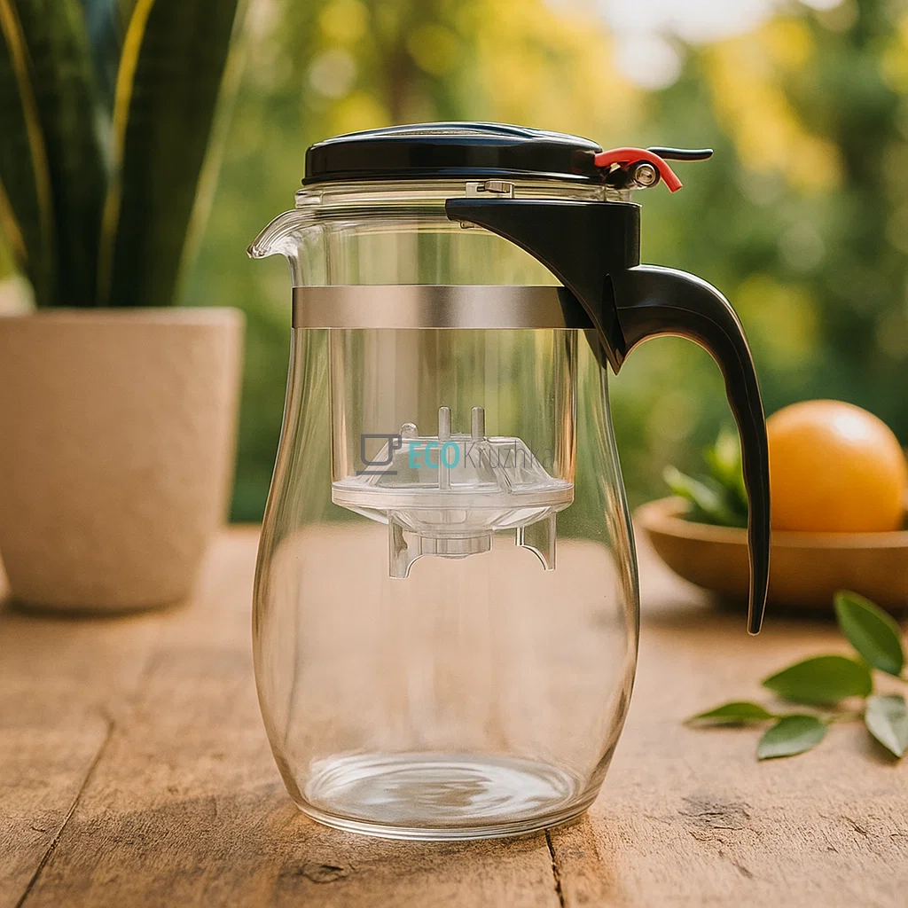 Чайник для заварювання скляний 700 мл Прозорий Edenberg EB-333 Чайник для заварювання скляний 700 мл Прозорий Edenberg EB-333