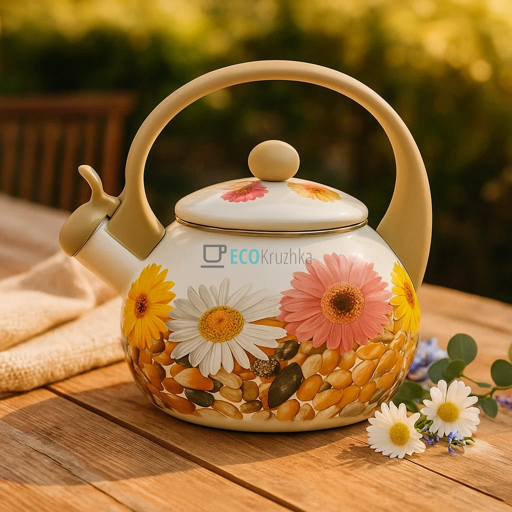 Чайник Емальований 2.2л із свистком Edenberg EB-1745-1 Чайник Емальований 2.2л із свистком Edenberg EB-1745-1