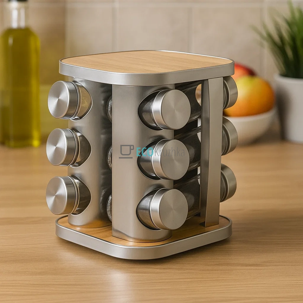 Набір для спецій карусель 360⁰ на 12 ємностей Edenberg EB-18002