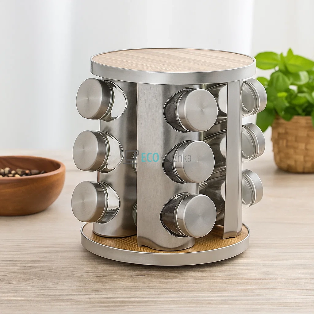 Набір для спецій карусель 360⁰ на 12 ємностей Edenberg EB-18001