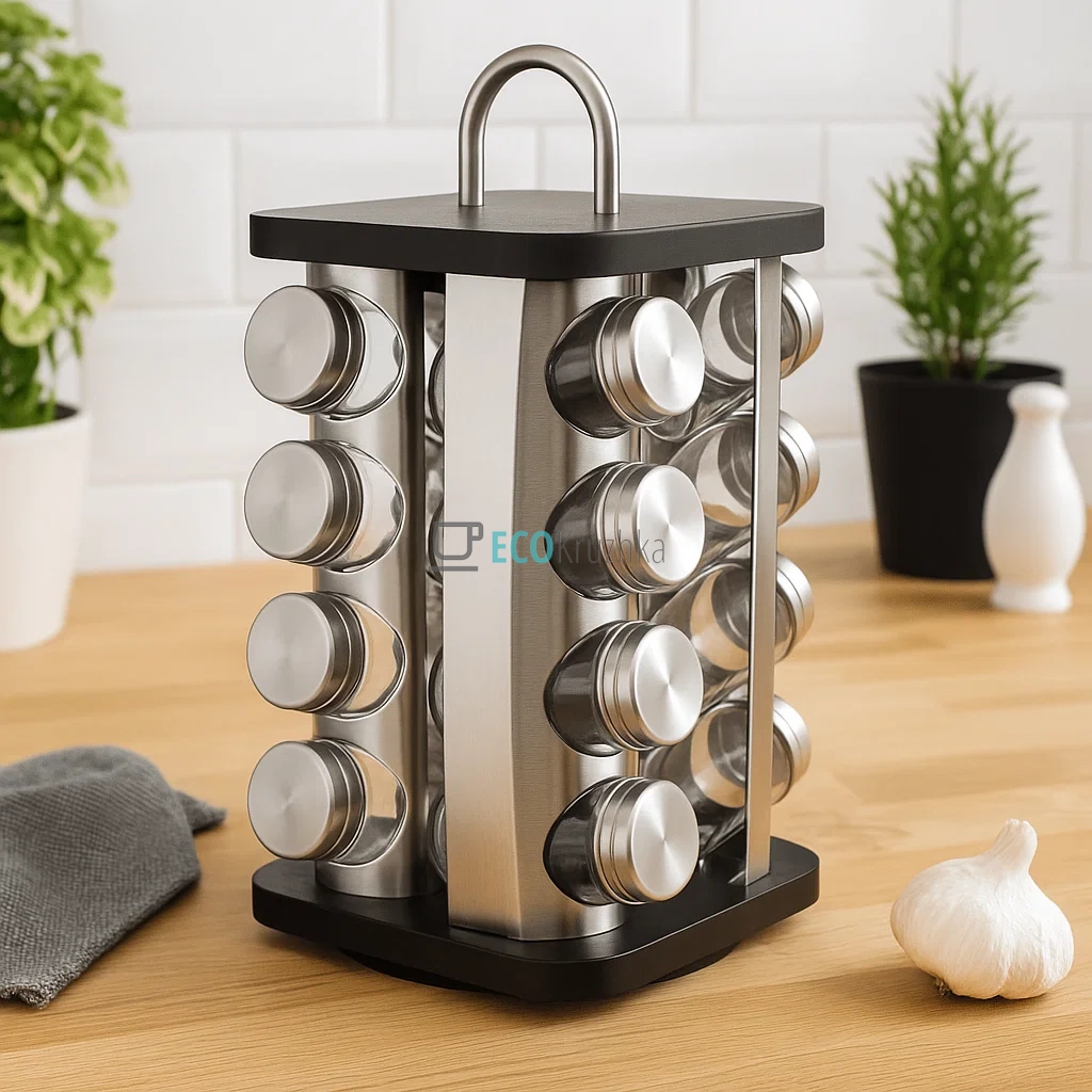 Набір для спецій карусель на 16 ємностей Edenberg EB-4029 Набір для спецій карусель на 16 ємностей Edenberg EB-4029