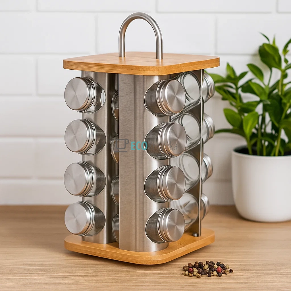 Набір для спецій карусель на 16 ємностей Edenberg EB-4030 Набір для спецій карусель на 16 ємностей Edenberg EB-4030