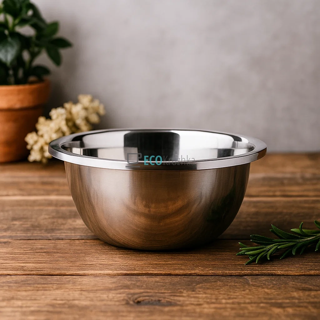 Глибока тарілка-миска з нержавіючої сталі 20x9,2 см Edenberg EB-18115