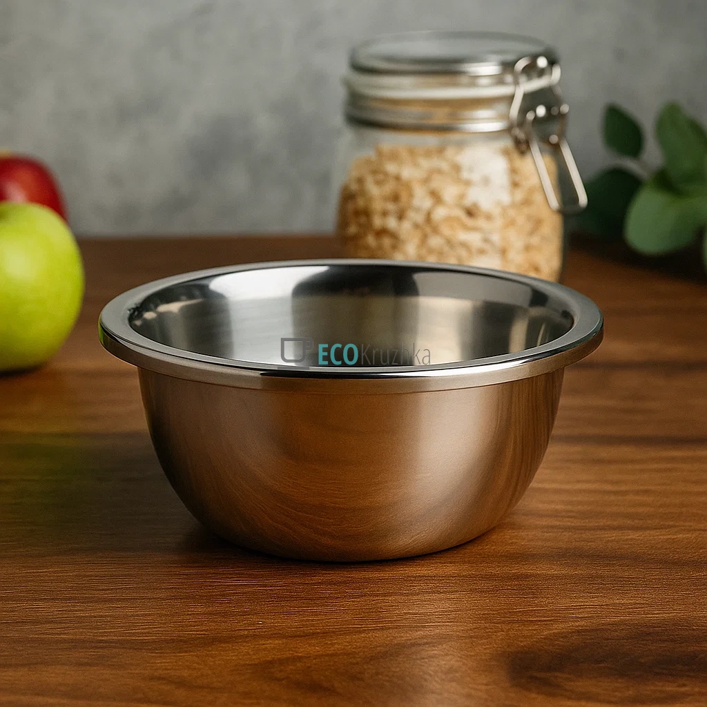 Глибока тарілка-миска з нержавіючої сталі 18x8.3 см Edenberg EB-18114 Глибока тарілка-миска з нержавіючої сталі 18x8.3 см Edenberg EB-18114