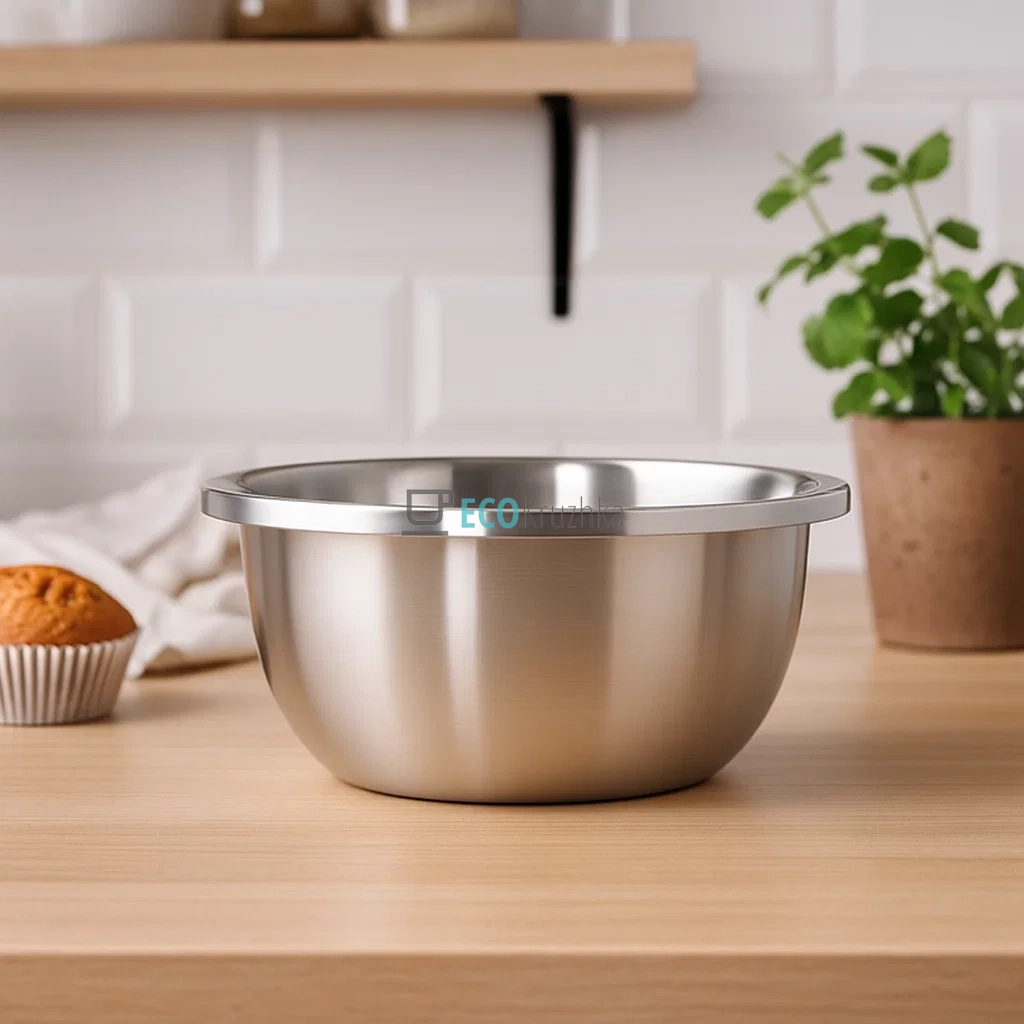 Глибока тарілка-миска з нержавіючої сталі 24x10,2 см Edenberg EB-18117 Глибока тарілка-миска з нержавіючої сталі 24x10,2 см Edenberg EB-18117