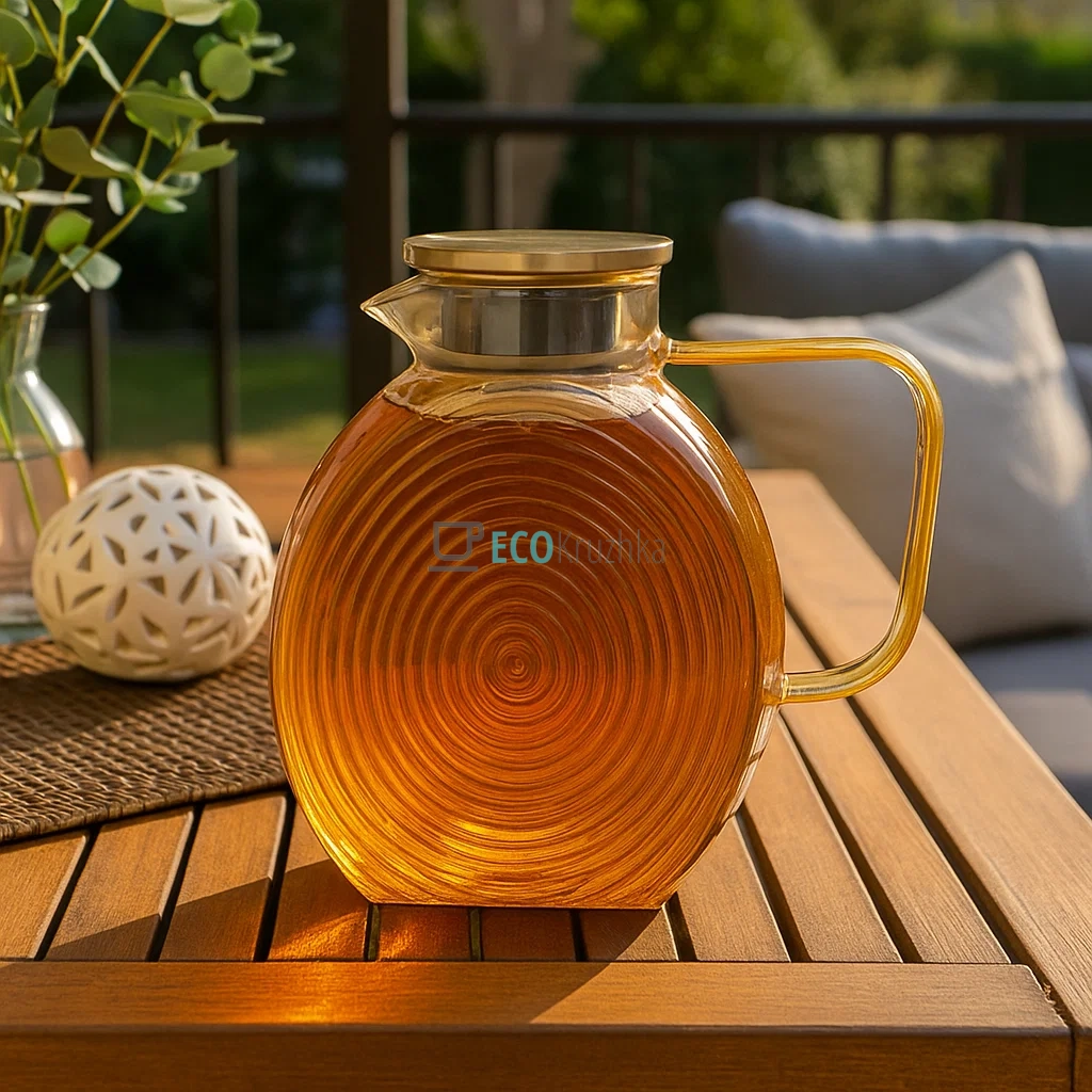 Глечик для води, лимонаду, молока 2.3л Золото HO_PE (77-8) Глечик для води, лимонаду, молока 2.3л Золото HO_PE (77-8)