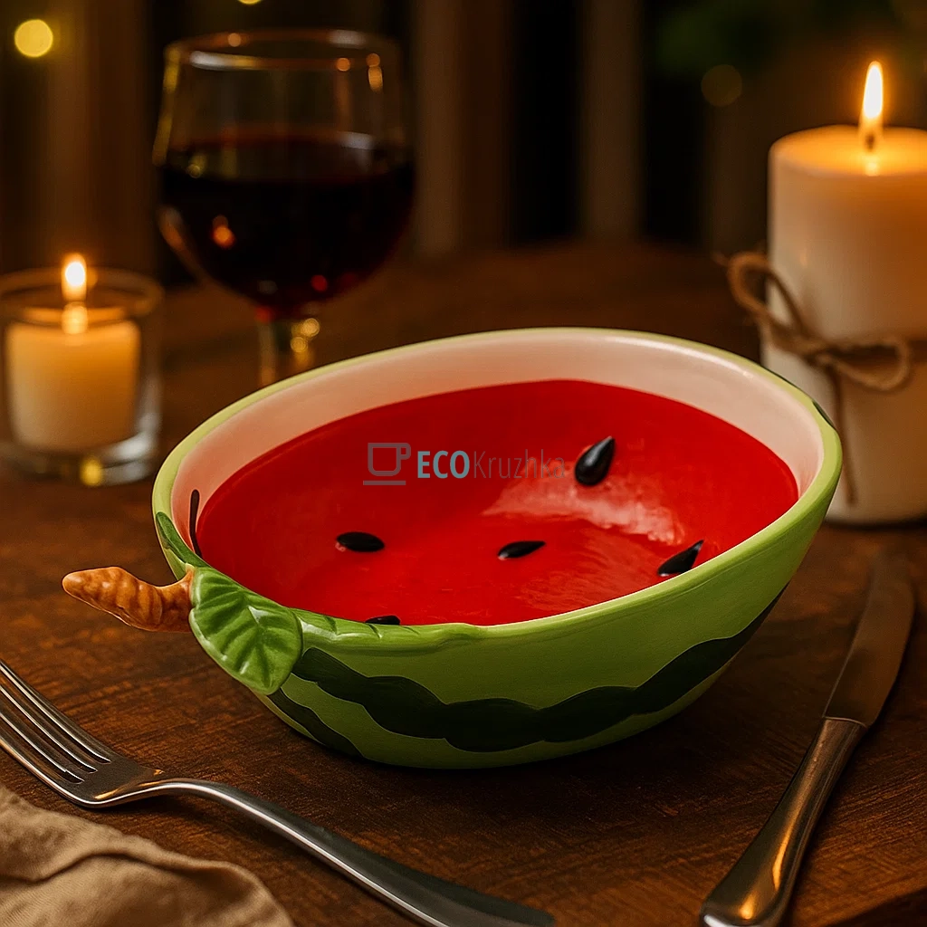 Керамічний салатник "Watermelon", 750 мл, 21.5x15.5x6.3 см, модель (304-009) Керамічний салатник "Watermelon", 750 мл, 21.5x15.5x6.3 см, модель (304-009)