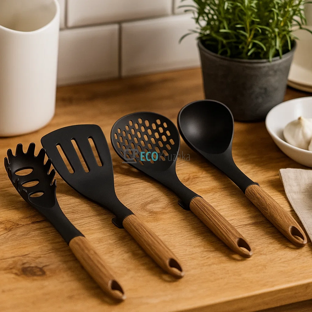 Кухонний набір Edenberg, 4 предмета, коричневий, EB-3608 Кухонний набір Edenberg, 4 предмета, коричневий, EB-3608