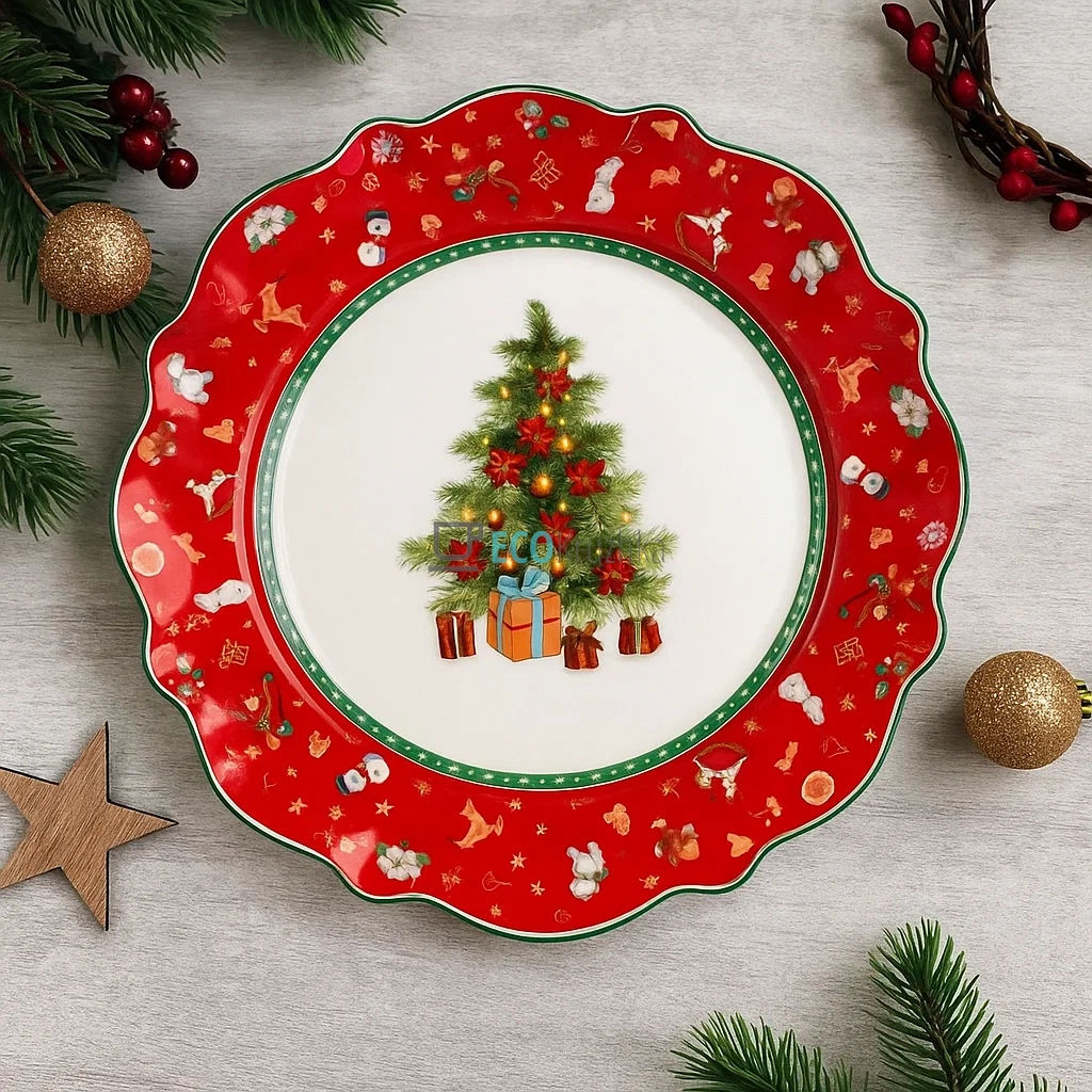 Порцелянова обідня тарілка "Святковий флер", 27.5 см (498-315) Порцелянова обідня тарілка "Святковий флер", 27.5 см (498-315)