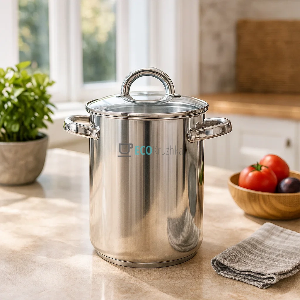 Каструля для спаржі та пасти 4л Ø16 х 21 см з нержавіючої сталі Kamille KM-5850