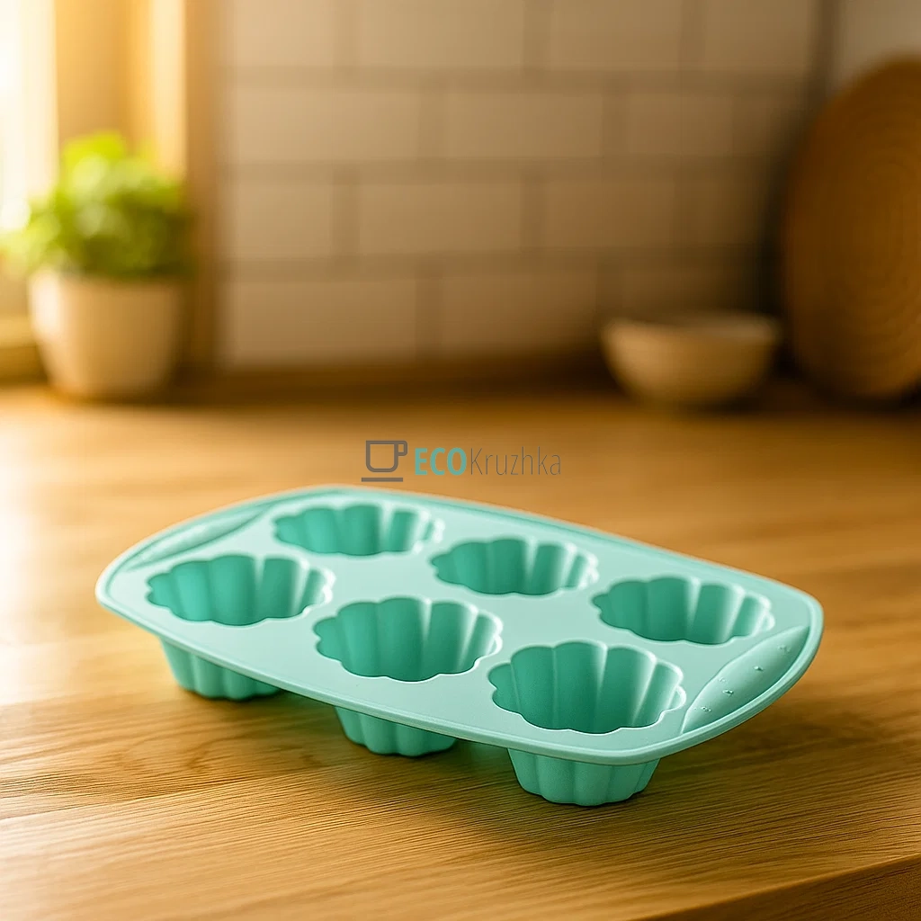 Форма для випікання мафінів Ardesto Tasty baking на 6 шт. 30*21*4 см, блакитний, силікон (AR2318T) Форма для випікання мафінів Ardesto Tasty baking на 6 шт. 30*21*4 см, блакитний, силікон (AR2318T)