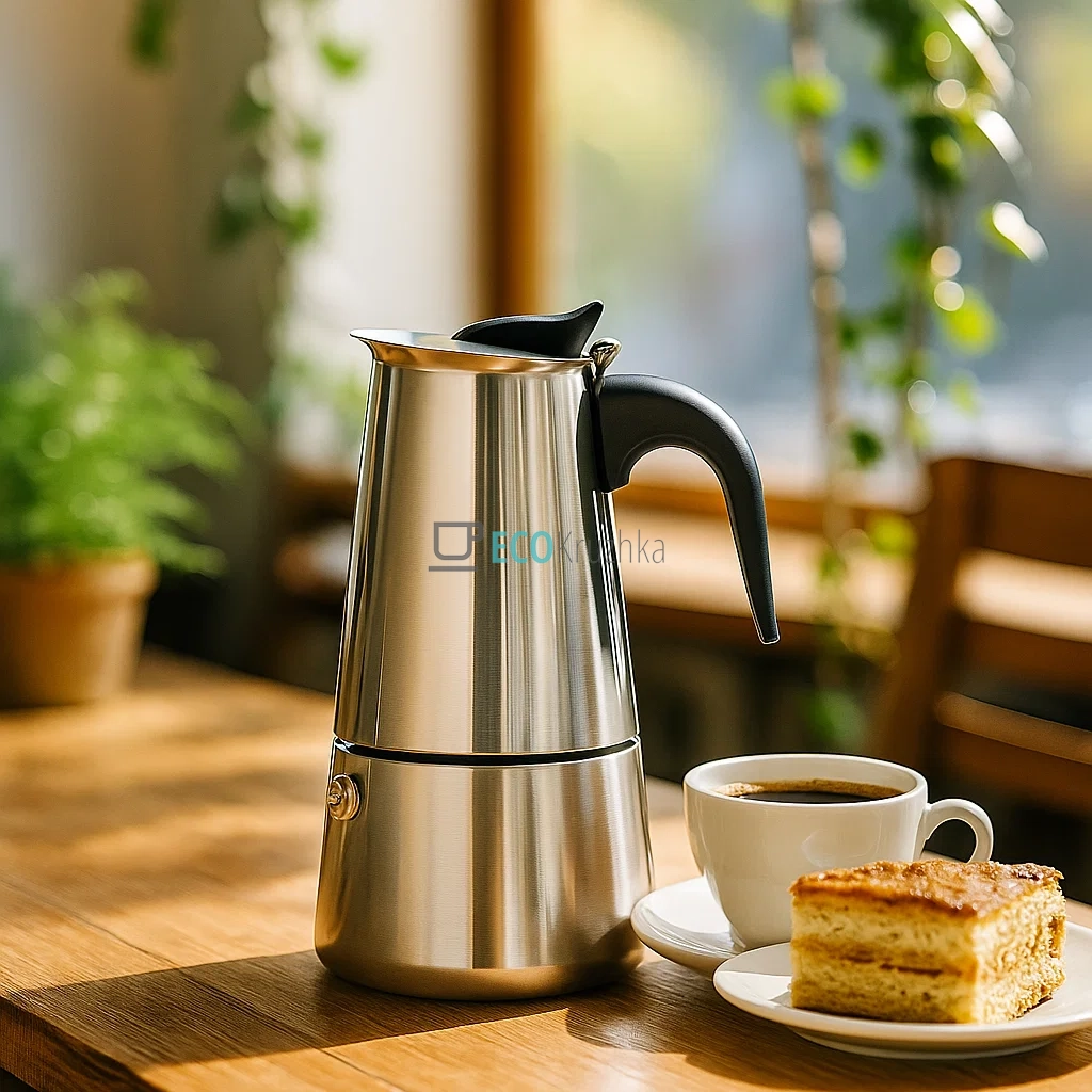 Гейзерна кавоварка 4 чашки Interos PD1-400 Гейзерна кавоварка 4 чашки Interos PD1-400