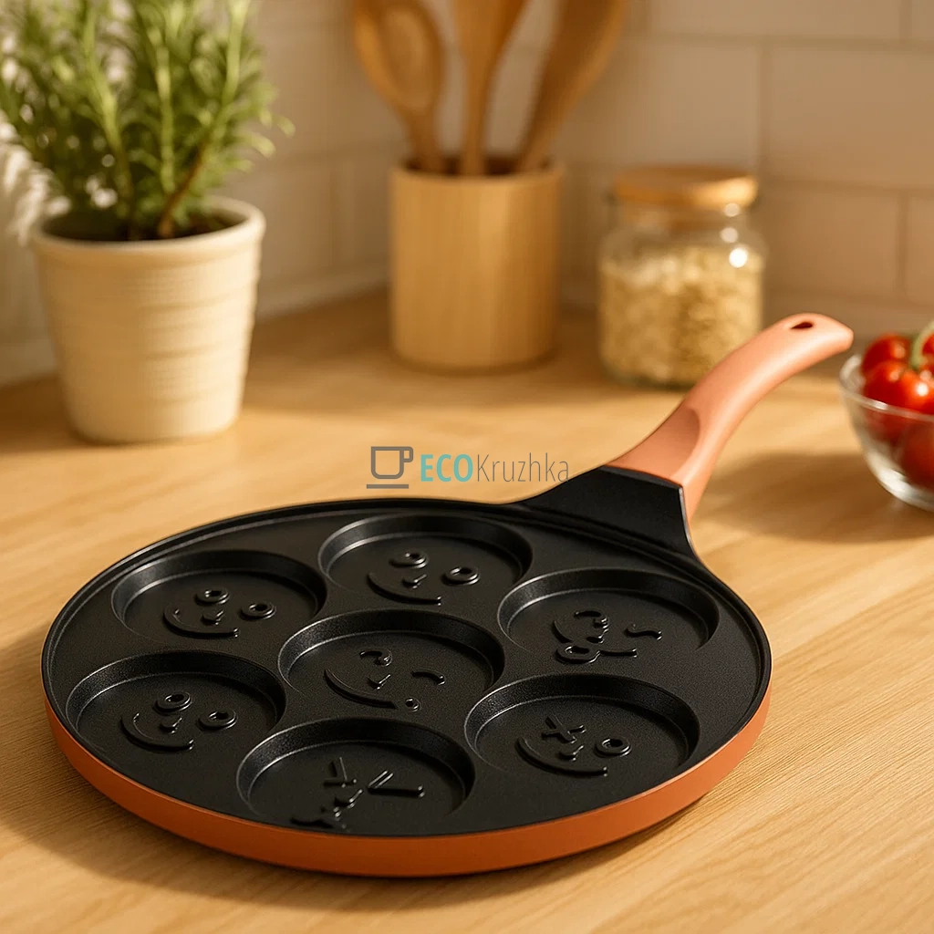 Сковорідка для млинців 26 см смайли для індукційної плити Maestro MR-1222-B Сковорідка для млинців 26 см смайли для індукційної плити Maestro MR-1222-B