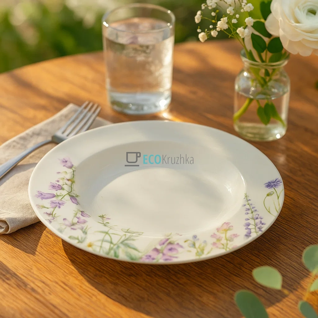 Супова порцелянова тарілка "Floral", 21.5 см, модель (K024) Супова порцелянова тарілка "Floral", 21.5 см, модель (K024)