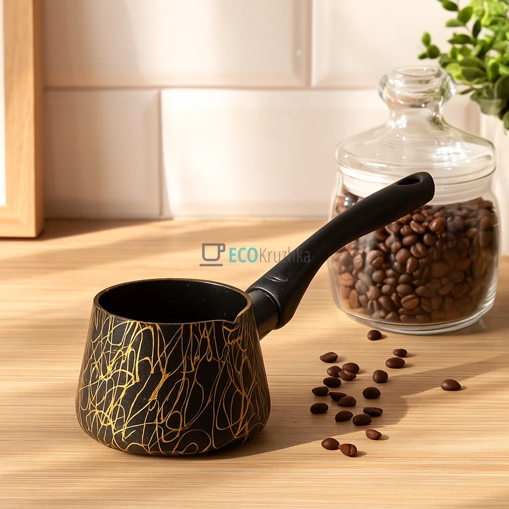 Турка Ardesto BLACK MARS, 0.35 л, граніт, бакелітова ручка (AR0835SG) Турка Ardesto BLACK MARS, 0.35 л, граніт, бакелітова ручка (AR0835SG)